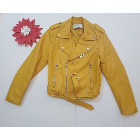 zara yellow jacket women's